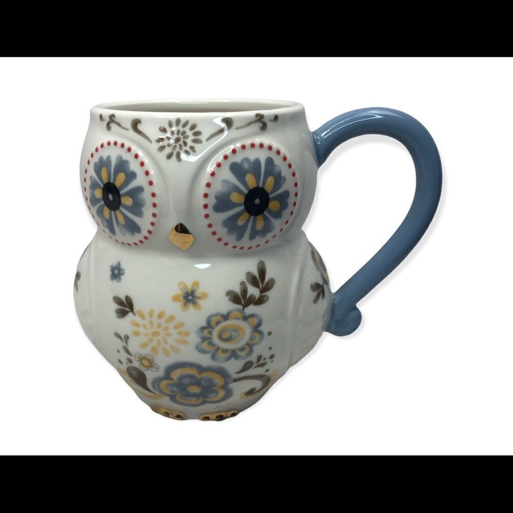 Owl blue/ white coffee mug by Cracker Barrel